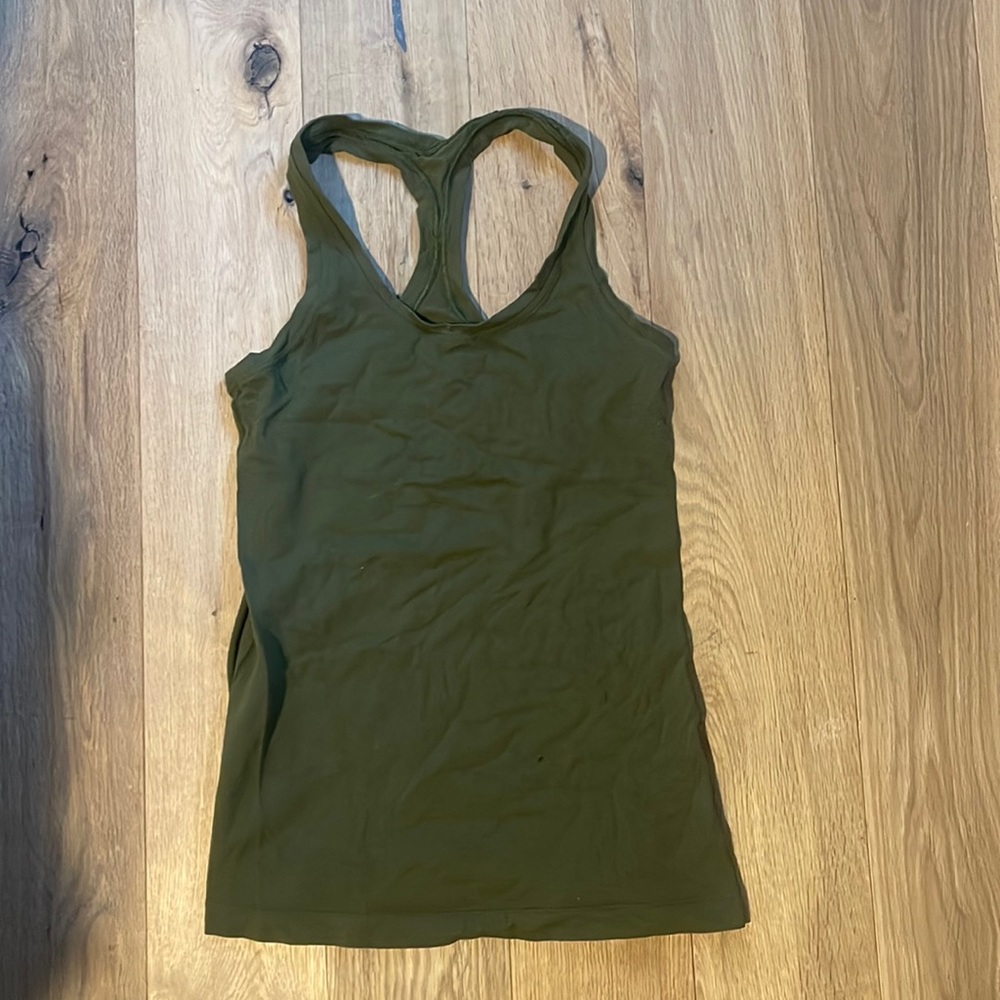 Lululemon green tank top size 4